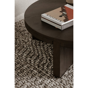 Moe's Folke Round Coffee Table in Dark Brown Oak