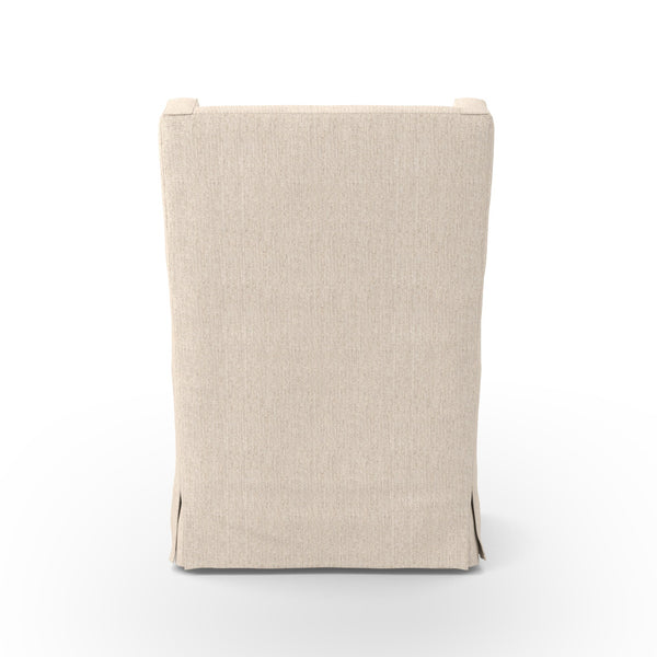 Swivel Wing Chair In Jette Linen