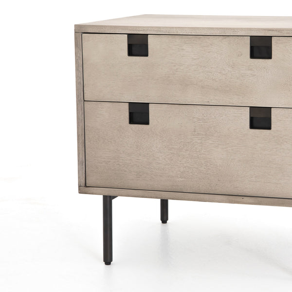 Carly 2 Drawer Nightstand In Grey Wash