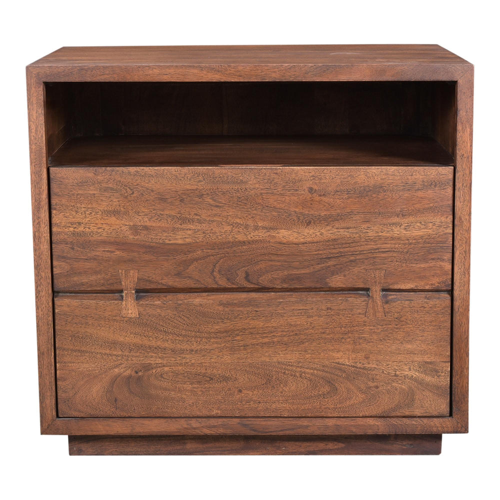 Moe's Madagascar Nightstand in Brown Acacia