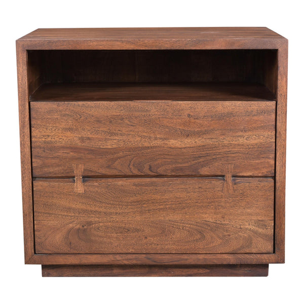 Moe's Madagascar Nightstand in Brown Acacia