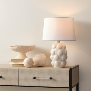 Silas Ceramic Table Lamp with Linen Shade