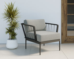 CATANIA ARMCHAIR - DARK GREY - COPACABANA GREY