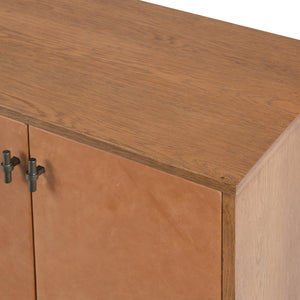 Posada Media Console In Amber Oak