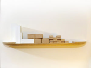flow i shelf in natural ash wood