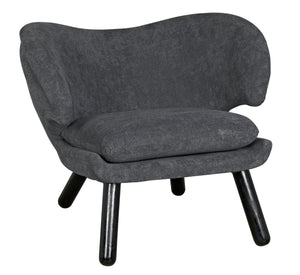 Valerie Sungkai/Mindi Chair in Charcoal Black with Ocean Grey Fabric