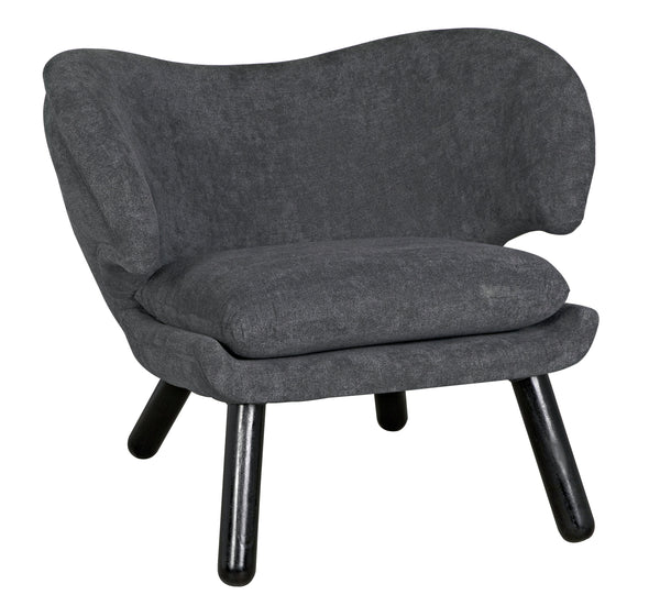 Valerie Sungkai/Mindi Chair in Charcoal Black with Ocean Grey Fabric