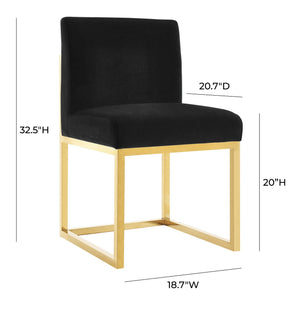 Haute Black Velvet Chair