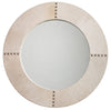 Round Cross Stitch Round Wall Mirror, White Hide