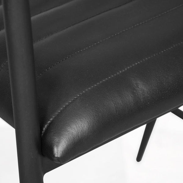 Preston Leather Counter Stool - Midnight Raven