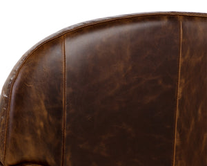 BASTONI LOUNGE CHAIR - CHOCOLATE LEATHER