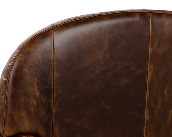BASTONI LOUNGE CHAIR - CHOCOLATE LEATHER