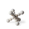 Carrollton I (Small) 7L x 7W Off-White Geometric Wood Ball Jack