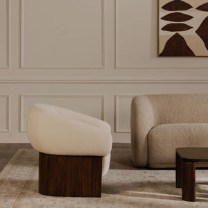 Moe's Otto Accent Chair in Flecked Cream