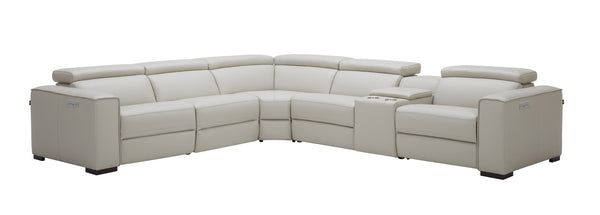 Killian Motion Sectional in Silver Grey