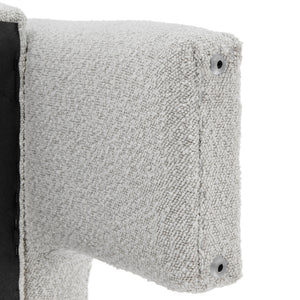 Matteo Fabric Accent Arm Chair In Boucle Beige