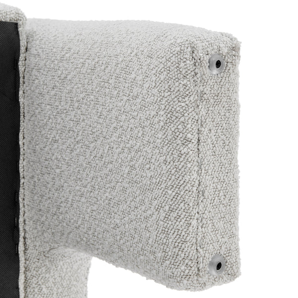 Matteo Fabric Accent Arm Chair In Boucle Beige