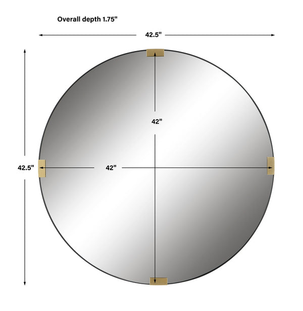 Clip Modern Round Mirror