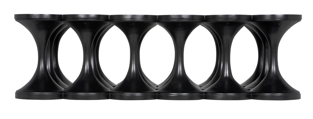 Jericho Mahogany Coffee Table in Hand-Rubbed Black