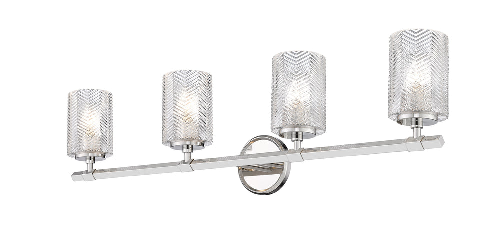 Dover Street 4 Light Vanity in Polished Nickel Finish