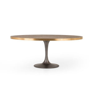 Evans Oval Dining Table - Reclaimed Burnt Oak