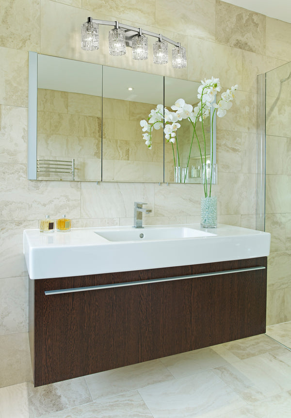 Aubrey 5 Light Vanity in Brushed Nickel Finish