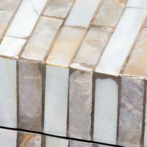 Roosevelt Grey Mother of Pearl Decorative Box, Large 