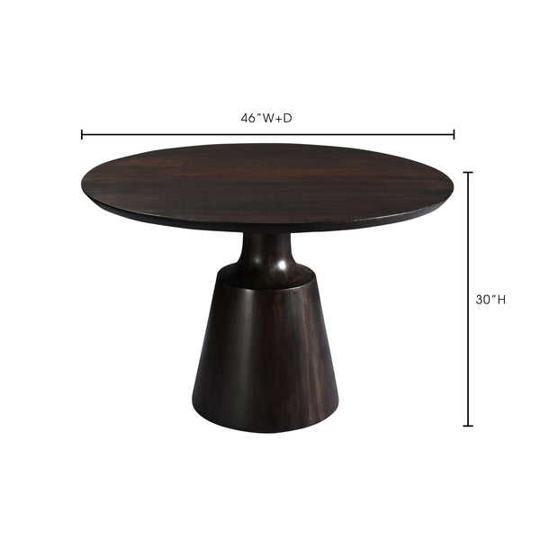 Moe's Myron Dining Table in Dark Brown Sheesham