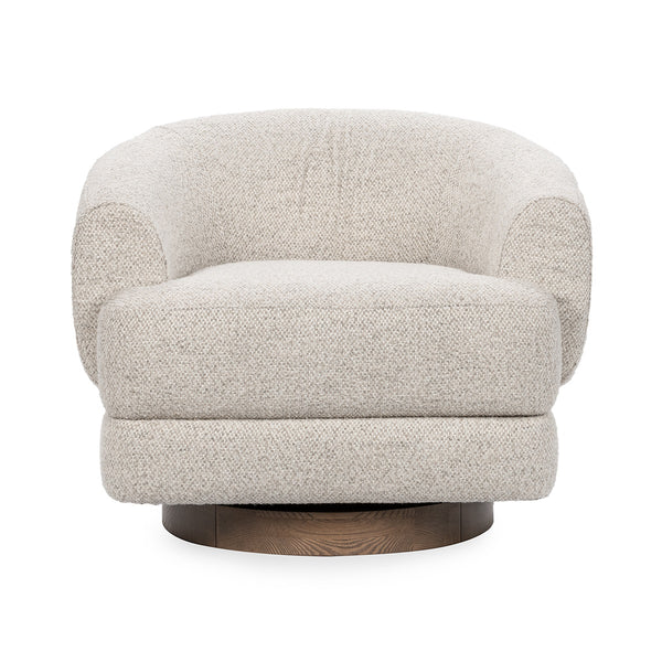 Chassia Upholstered Swivel Chair - Dusty Beige