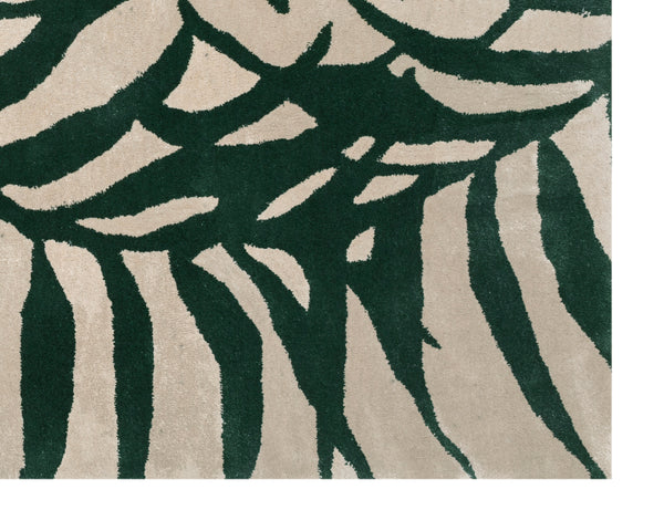 PALMA HAND-WOVEN RUG - GREEN / BEIGE - 5' X 8'