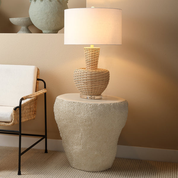 Uni Fiber Glass Indoor/Outdoor Side Table, Large