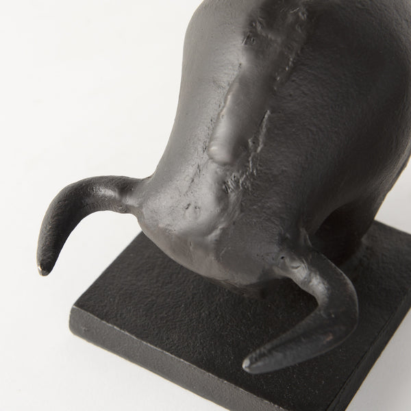 Tauro III (Set of 2) 10L x 5W Black Cast Aluminum Raging Bull Bookends