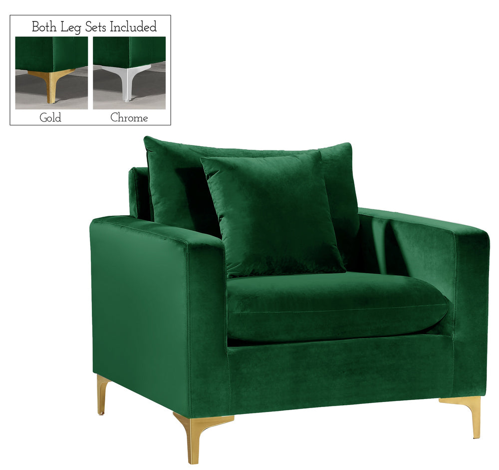 Lucy Chair In Green Velvet