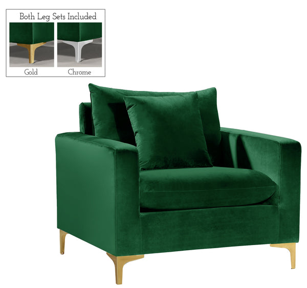 Lucy Chair In Green Velvet