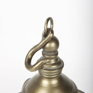 Gerson II Small Cage-Style Gold Metal Candle Holder Lantern
