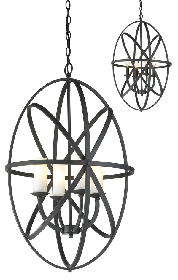 Aranya 4 Light Pendant in Bronze Finish