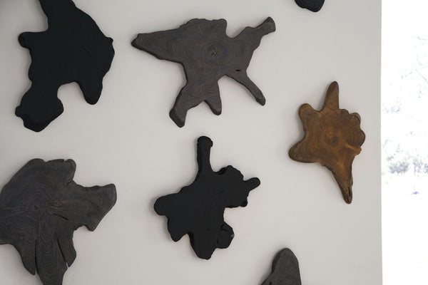 Freeform Teak Wall Slice, Medium, Natural