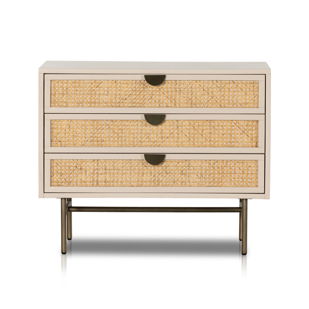 Luella Large Nightstand In Matte Alabaster