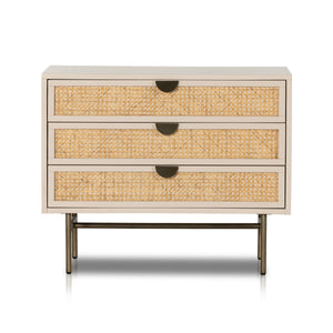 Luella Large Nightstand In Matte Alabaster