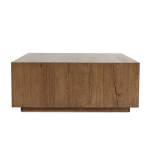 Layne Solid Wood Square Coffee Table with Casters