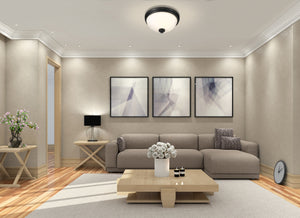 Ashton 3 Light Flush Mount in Matte Black Finish