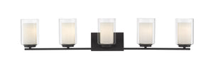 Willow 5 Light Vanity in Matte Black Finish