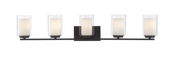 Willow 5 Light Vanity in Matte Black Finish