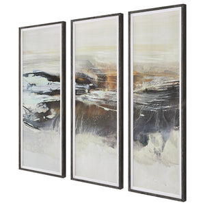 Graphite Horizon Framed Prints, Set/3