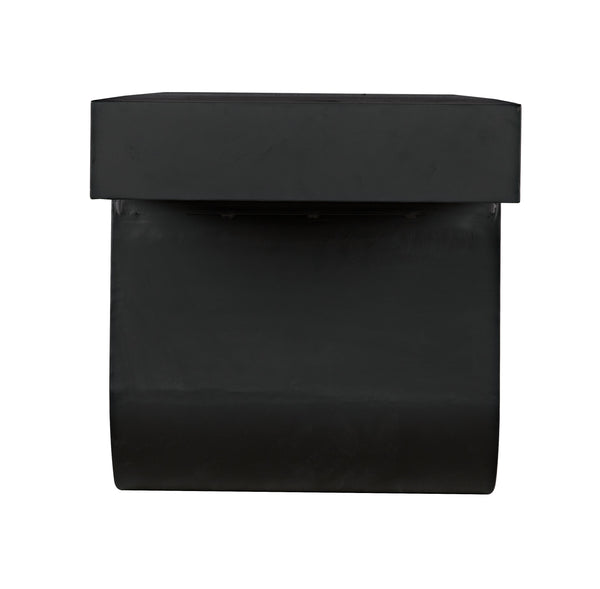 Evora Industrial Steel Coffee Table in Matte Black