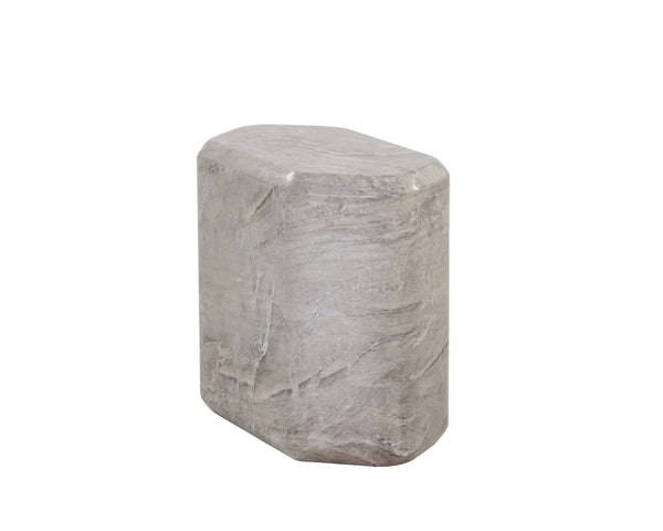 SPEZZA SIDE TABLE - LOW - MARBLE LOOK - GREY