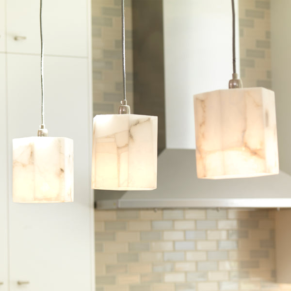 Borealis Alabaster Hexagon 1-Light Pendant