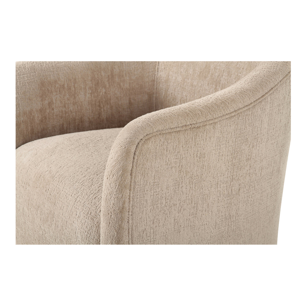 Drava Rolling Dining Chair in Beige