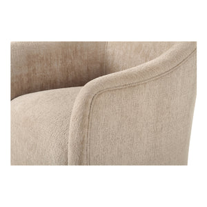 Drava Rolling Dining Chair in Beige