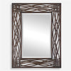 Dorigrass Brown Metal Mirror